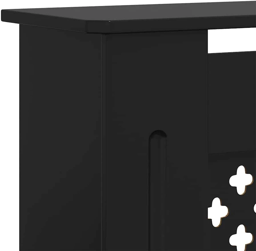 Radiatoriaus uždangalas, juodos spalvos, 205cm, MDF