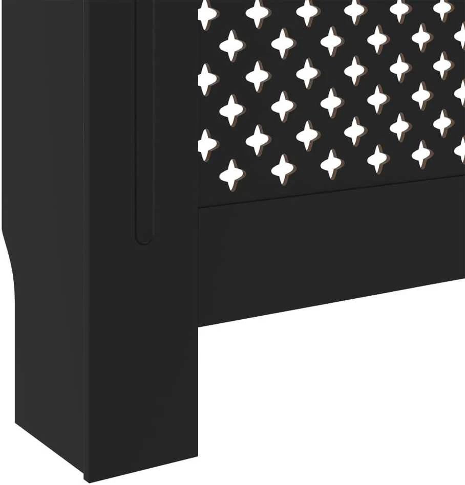 Radiatoriaus uždangalas, juodos spalvos, 205cm, MDF