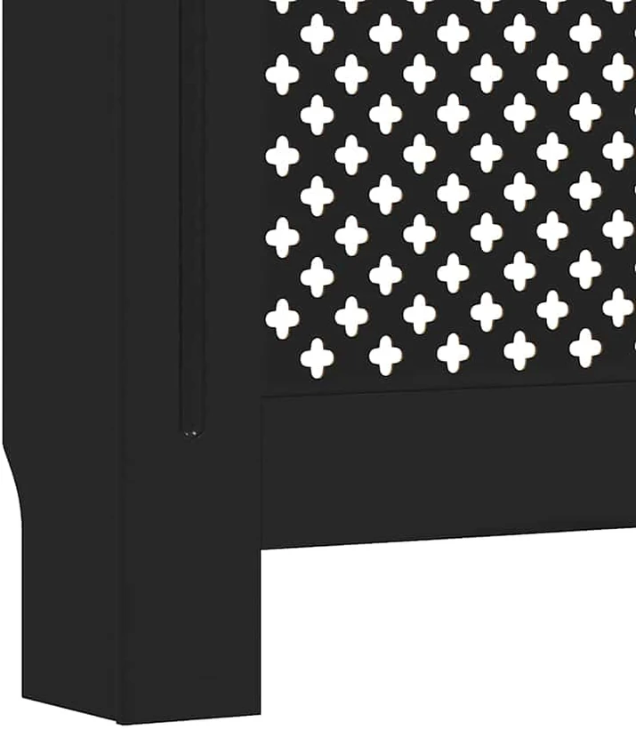 Radiatoriaus uždangalas, juodos spalvos, 172x19x81,5cm, MDF