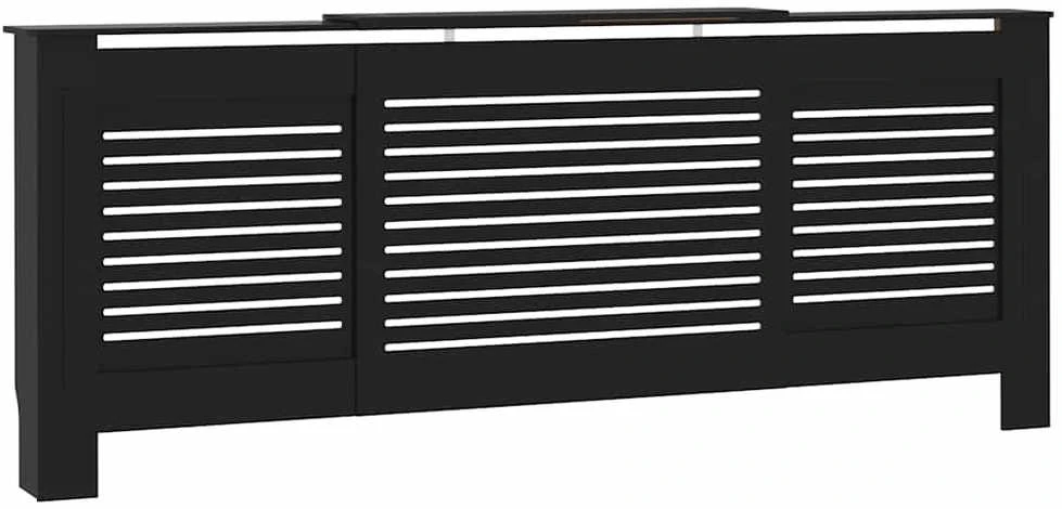 Radiatoriaus uždangalas, juodos spalvos, 205cm, MDF