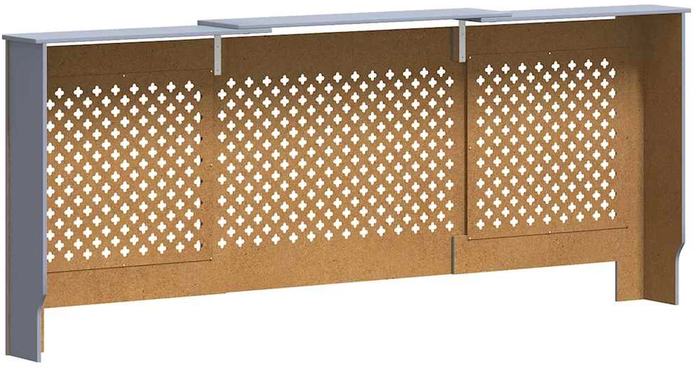 Radiatoriaus uždangalas, pilkos spalvos, 205cm, MDF
