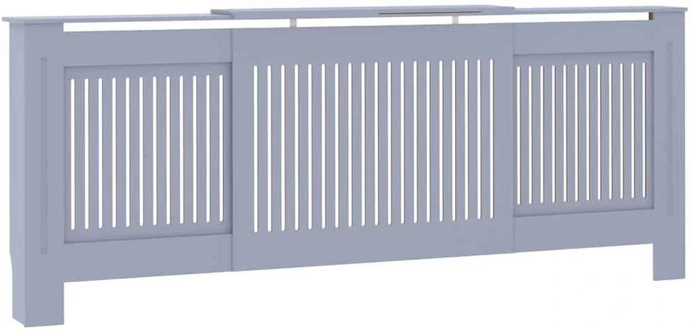 Radiatoriaus uždangalas, pilkos spalvos, 205cm, MDF