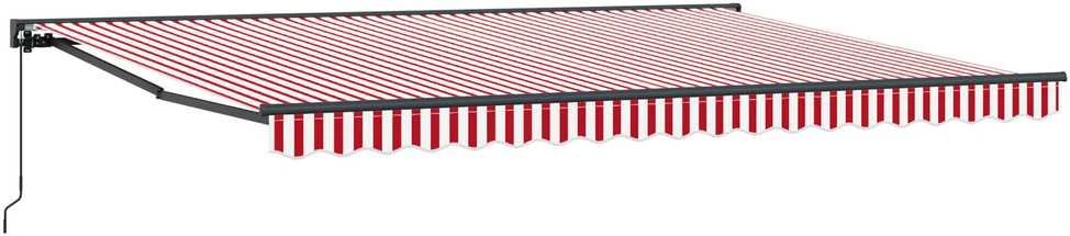 Markizės rėmas Raudona ir balta 450 × 300 cm