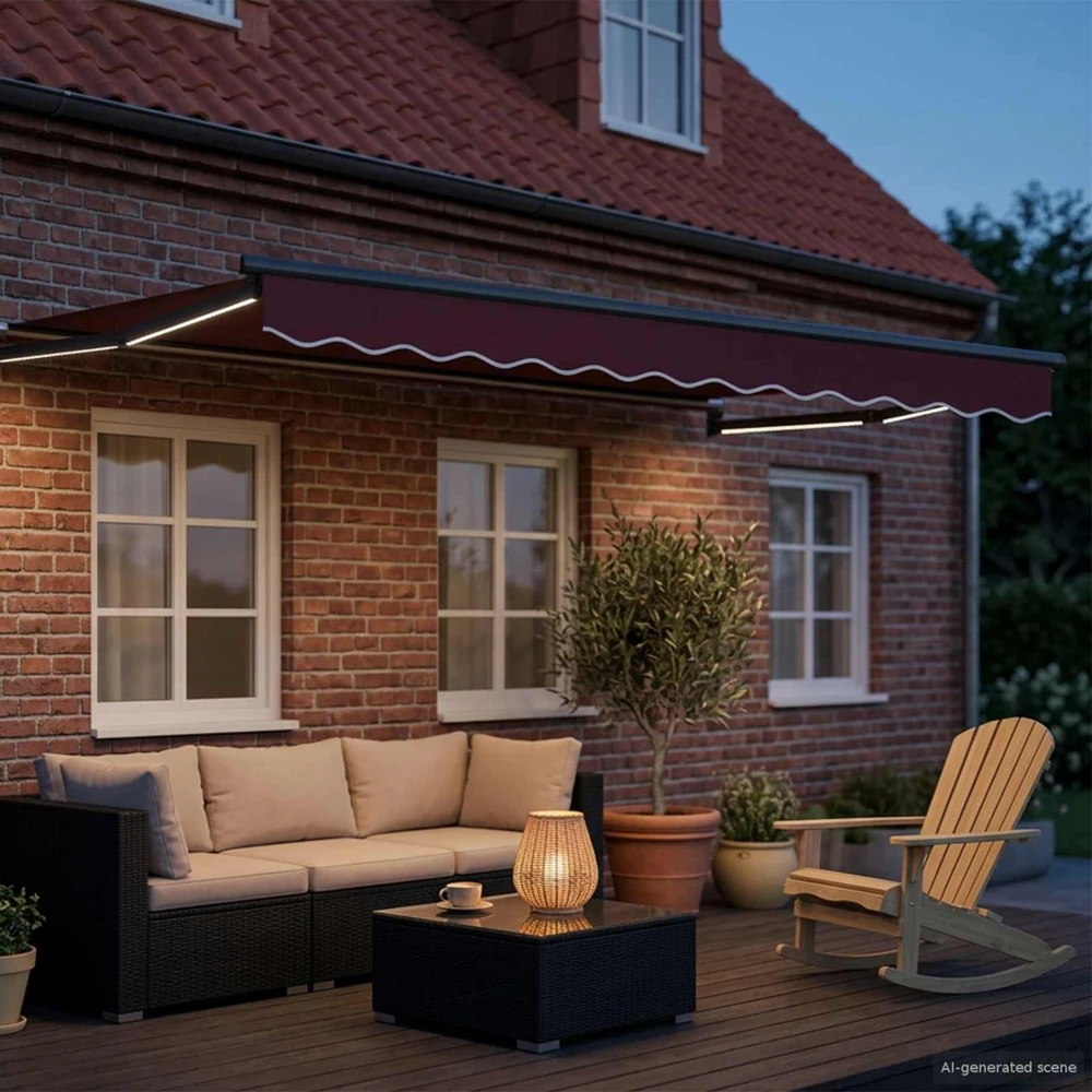 Rankinė ištraukiama markizė su LED 3,5 x 2 m