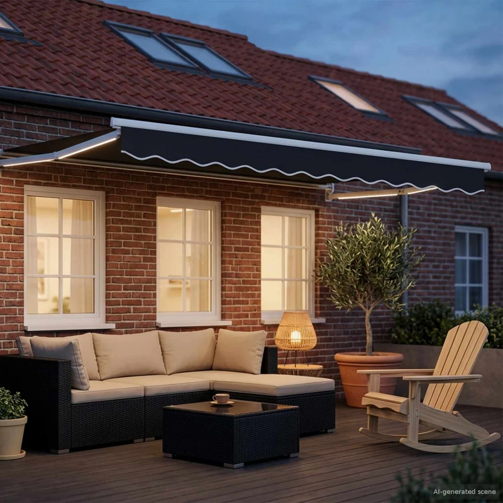Rankinė ištraukiama markizė su LED 3,5 x 2 m