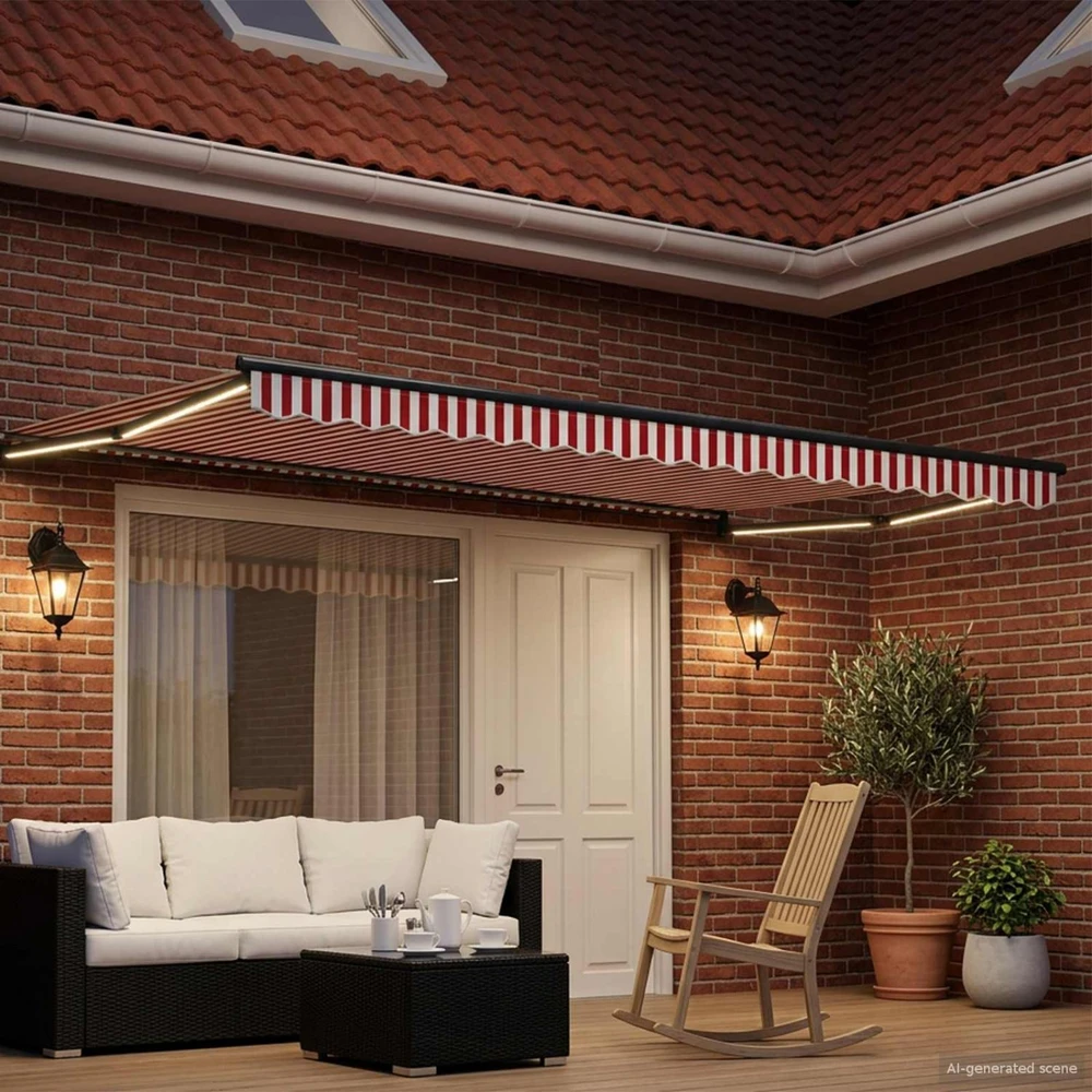 Rankinė ištraukiama markizė su LED 4,5 × 3 m