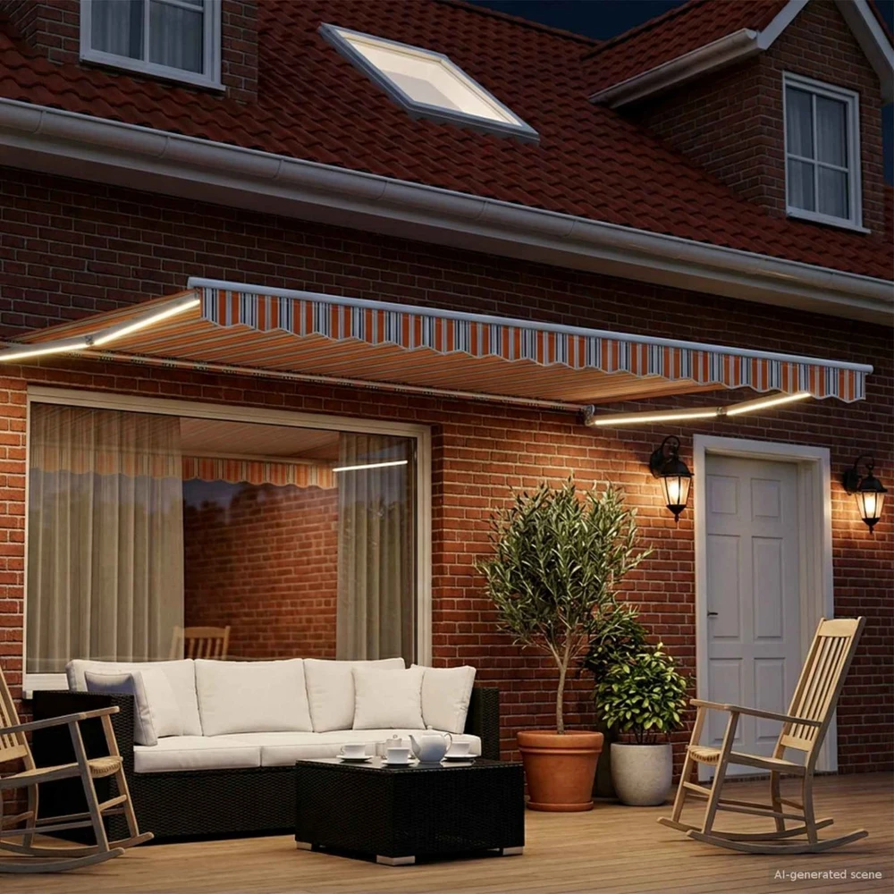 Rankinė ištraukiama markizė su LED 4,5 × 3 m