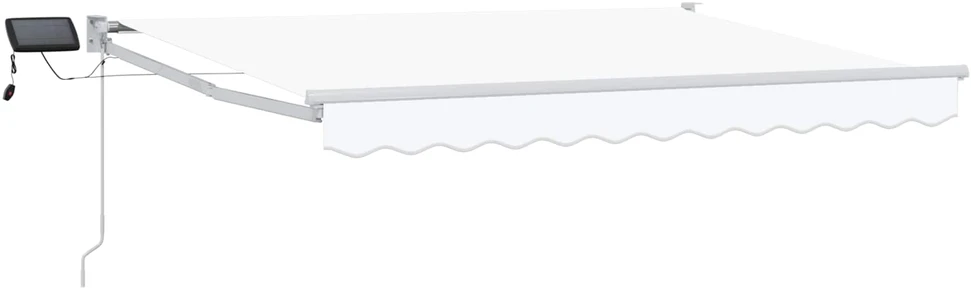 Rankinė ištraukiama markizė su LED Baltas 3 x 2,5 m