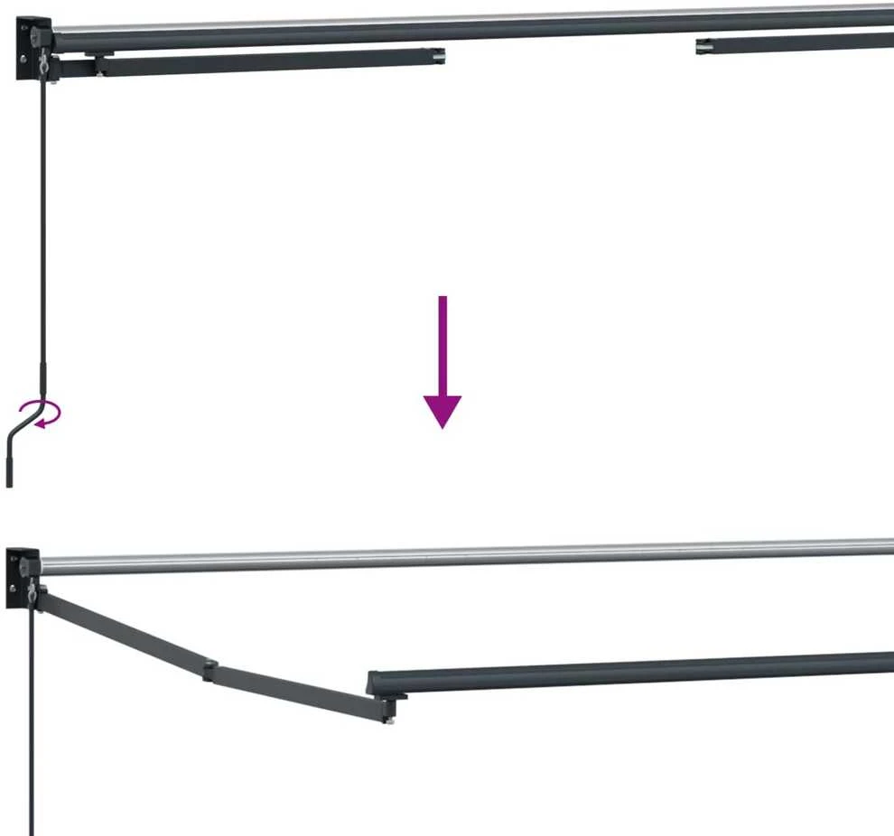 Rankinė ištraukiama markizė su LED 3 x 2,5 m