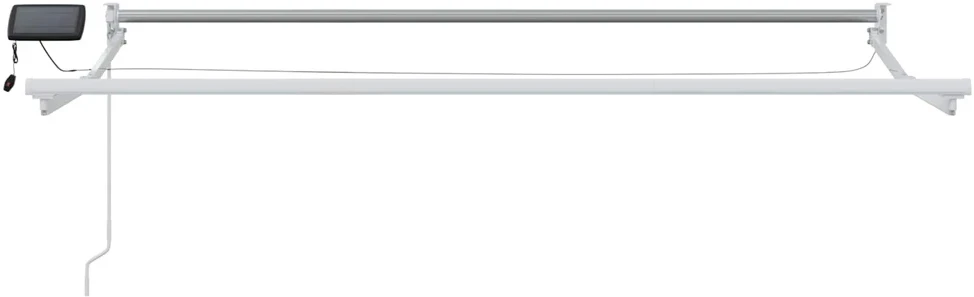 Rankinė ištraukiama markizė su LED Ruda ir balta 3,5 x 2,5 m