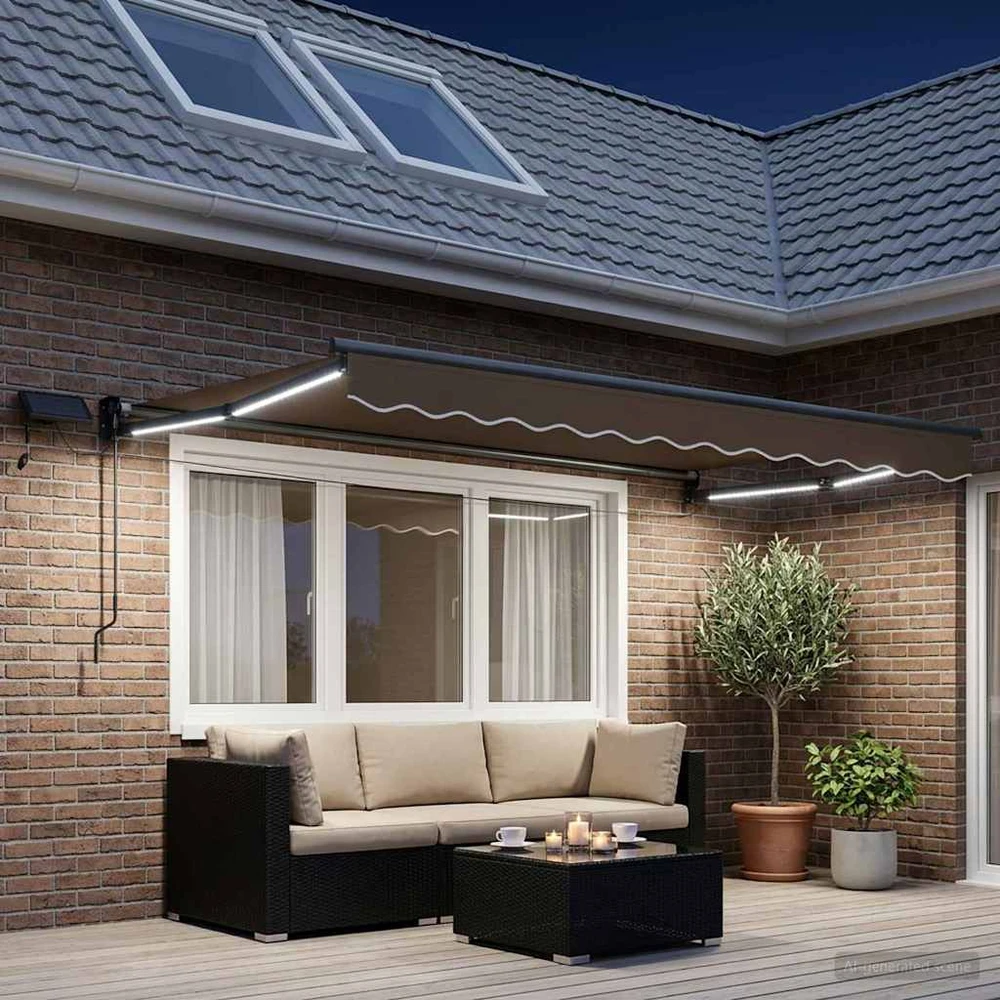 Rankinė ištraukiama markizė su LED Taupe