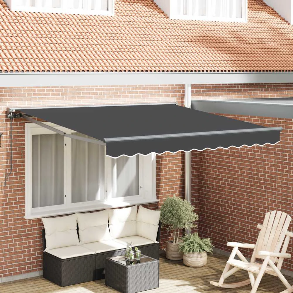 Markizės rėmas Antracito 300 x 250 cm Poliesteris su PU danga