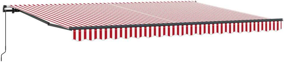 Ištraukiama markizė Raudona ir balta 450 × 350 cm