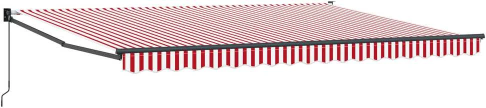 Ištraukiama markizė Raudona ir balta 450 x 300 x 165 cm