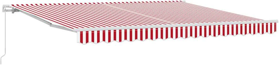 Ištraukiama markizė Raudona ir balta 400 × 350 cm
