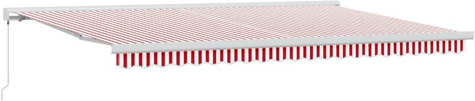 Ištraukiama markizė Raudona ir balta 500 × 300 cm