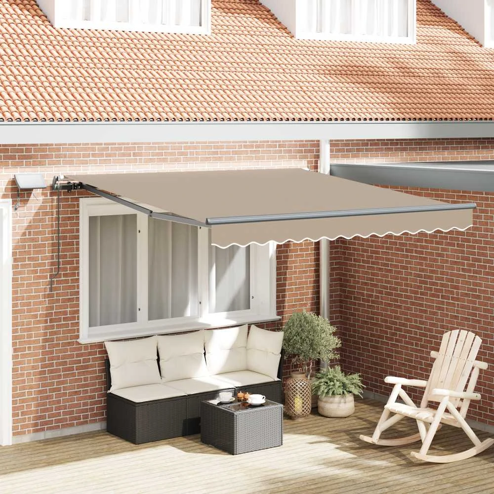Ištraukiama markizė Smėlio 350 x 250 cm Audinys ir aliuminis