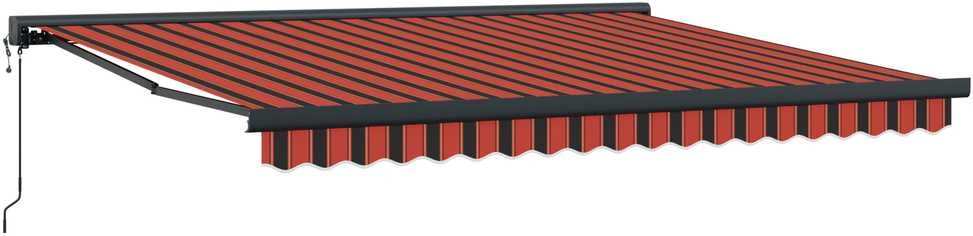 Ištraukiama markizė Raudona ir Juoda 350 x 250 cm
