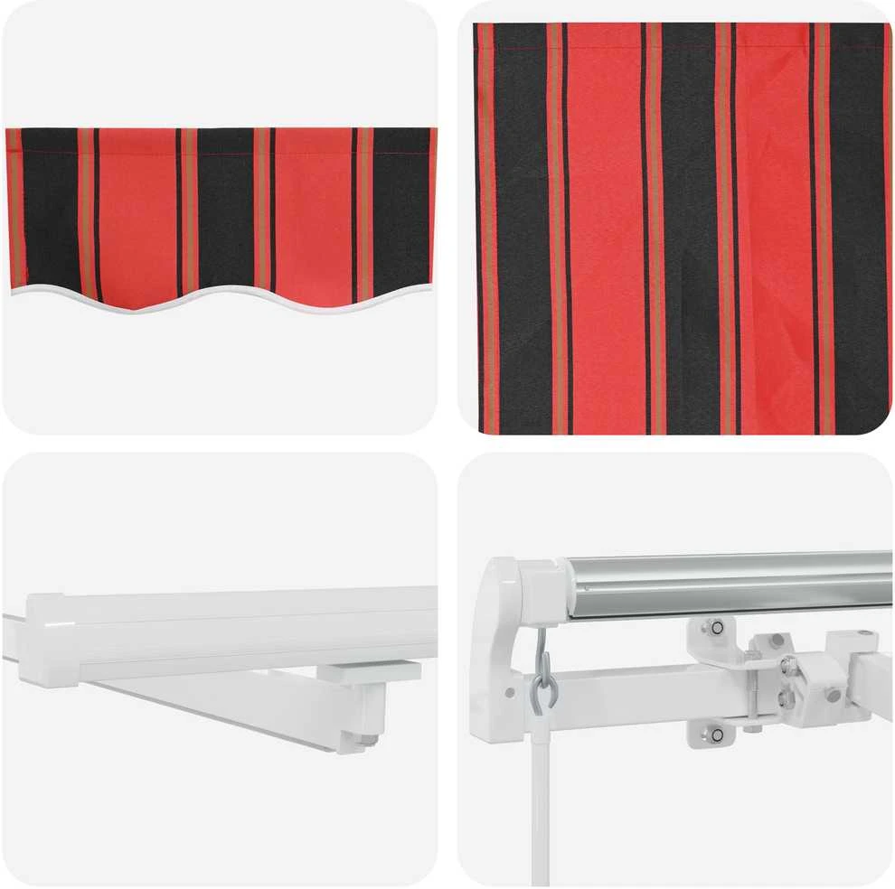Ištraukiama markizė oranžinė ir ruda 450 × 350 cm