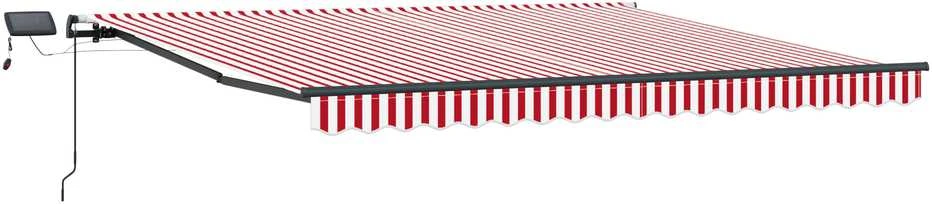Ištraukiama markizė Raudona ir balta 450 × 300 cm