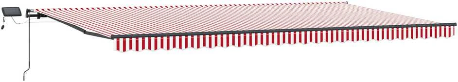 Ištraukiama markizė Raudona ir balta 600 × 300 cm