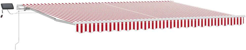Ištraukiama markizė Raudona ir balta 450 × 300 cm
