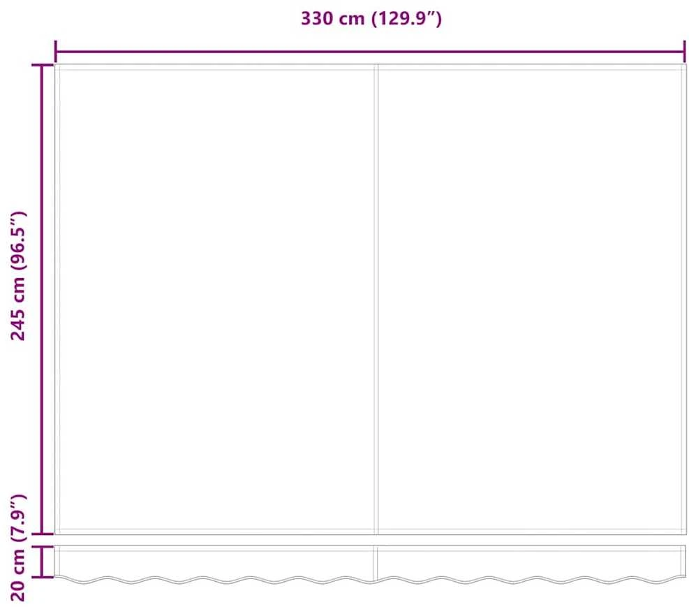 Ištraukiama markizė Žalia ir balta 350 x 250 cm