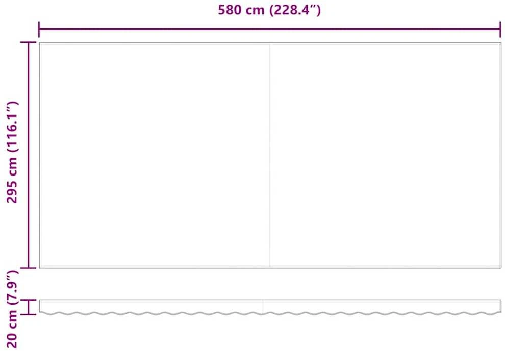 Ištraukiama markizė Žalia ir balta 600 × 300 cm