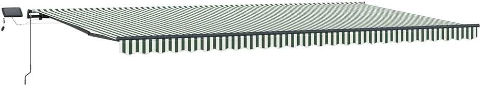 Ištraukiama markizė Žalia ir balta 600 × 300 cm