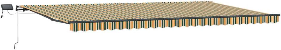 Ištraukiama markizė Žalia ir geltona 600 × 300 cm