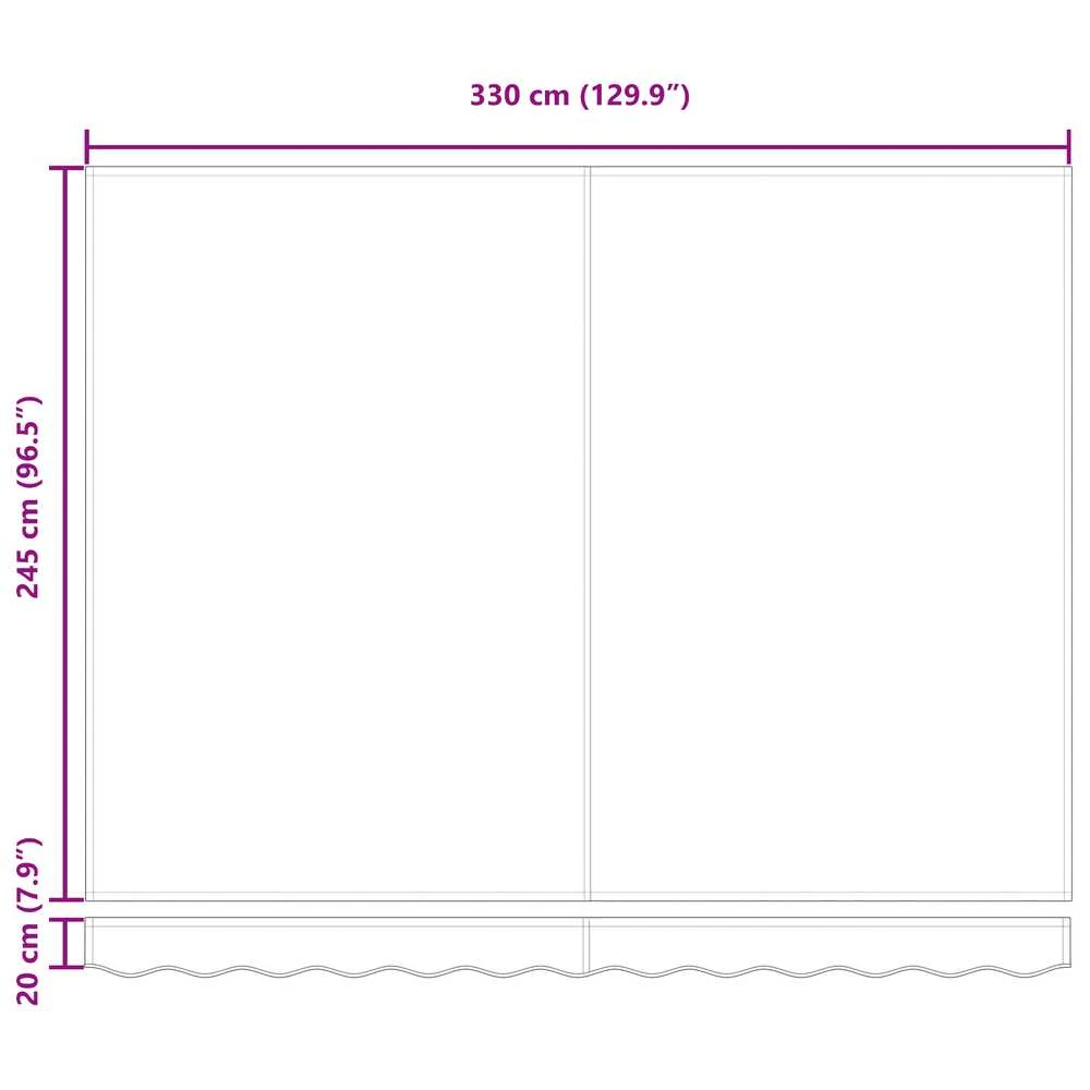 Ištraukiama markizė Žalia ir balta 350 x 250 cm