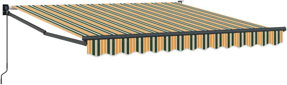 Ištraukiama markizė Žalia ir geltona 300 x 250 x 165 cm