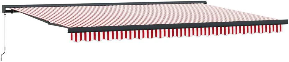 Ištraukiama markizė Raudona ir balta 500 × 300 cm
