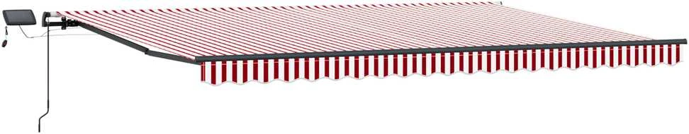 Ištraukiama markizė Raudona ir balta 500 × 300 cm