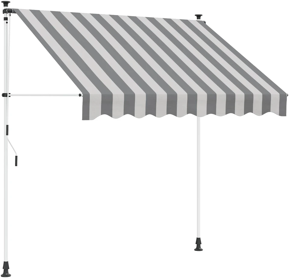 Rankinė sulankstoma markizė Antracito ir baltos 250 cm