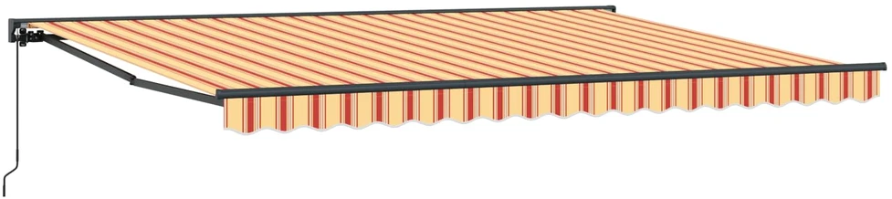 Rankinė sulankstoma markizė Geltona ir Oranžinė 4 × 3,5 m