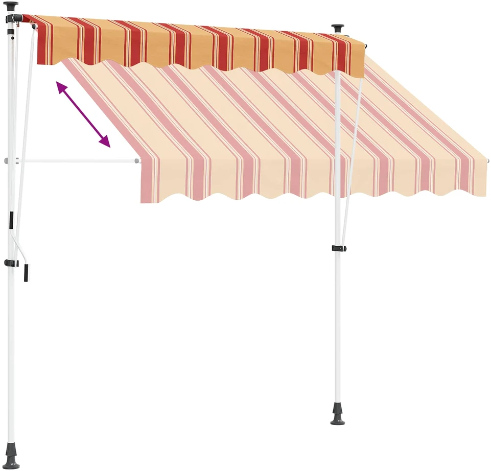 Rankinė sulankstoma markizė Įvairiaspalvis 300 x 115 x 300 cm