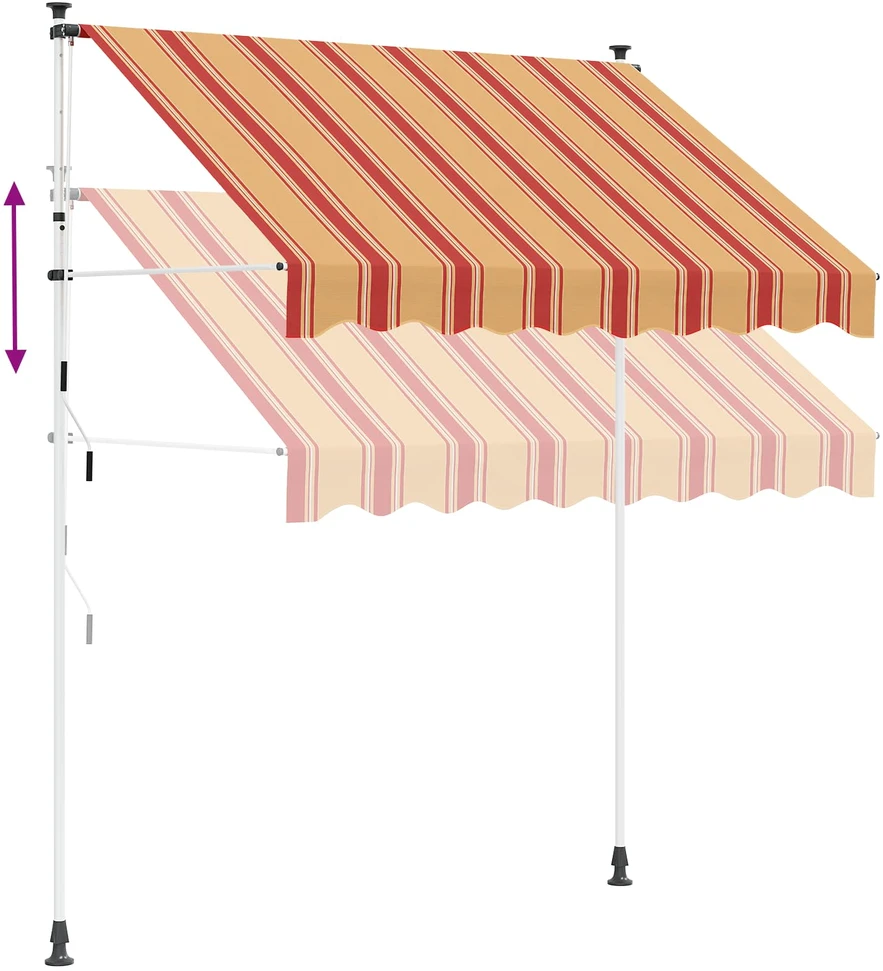 Rankinė sulankstoma markizė Įvairiaspalvis 300 x 115 x 300 cm