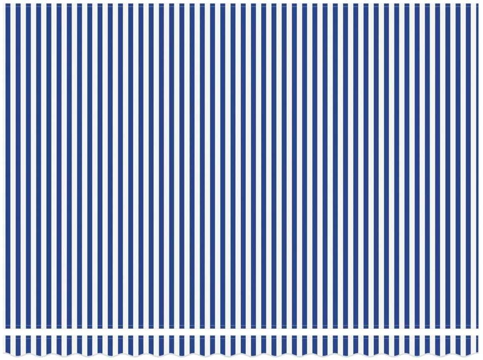 Ištraukiama markizė Mėlyna ir balta 4 x 2 m