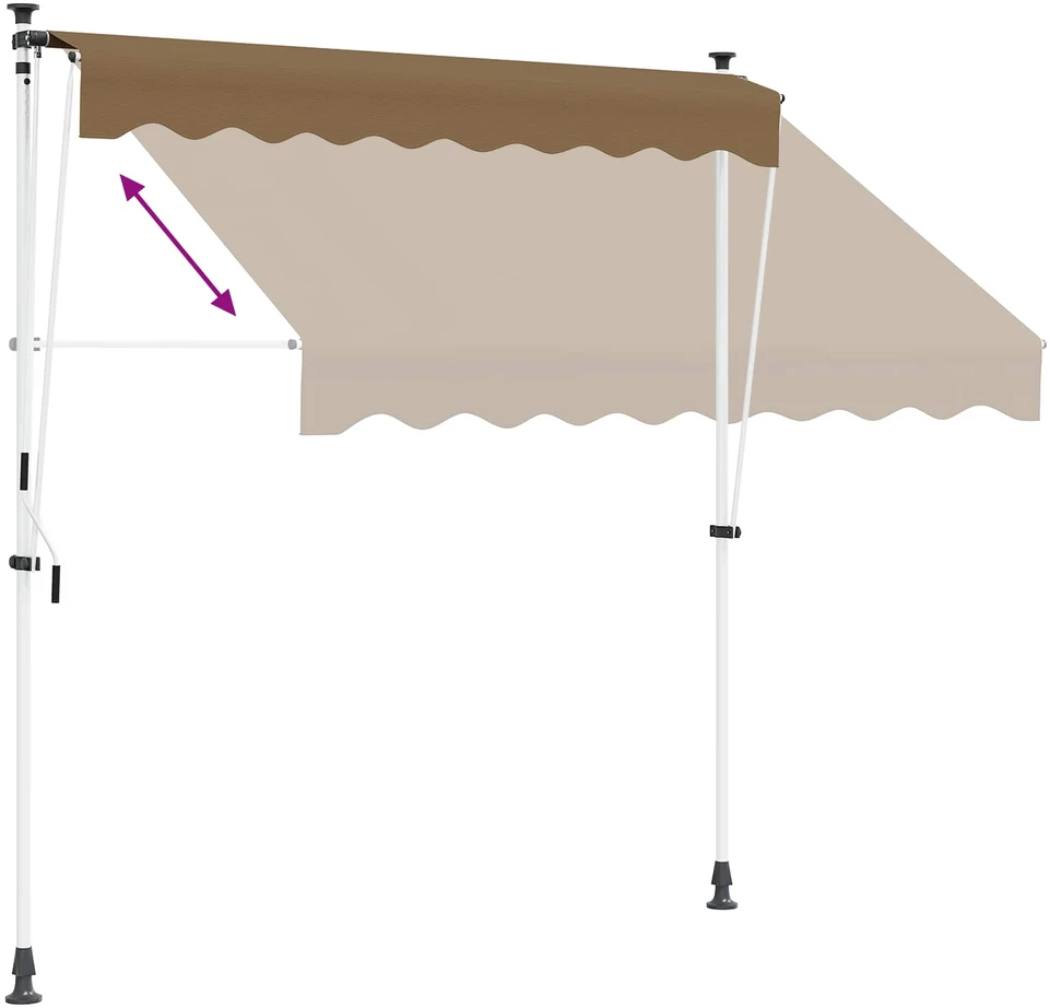 Rankinė sulankstoma markizė Smėlio 100 cm