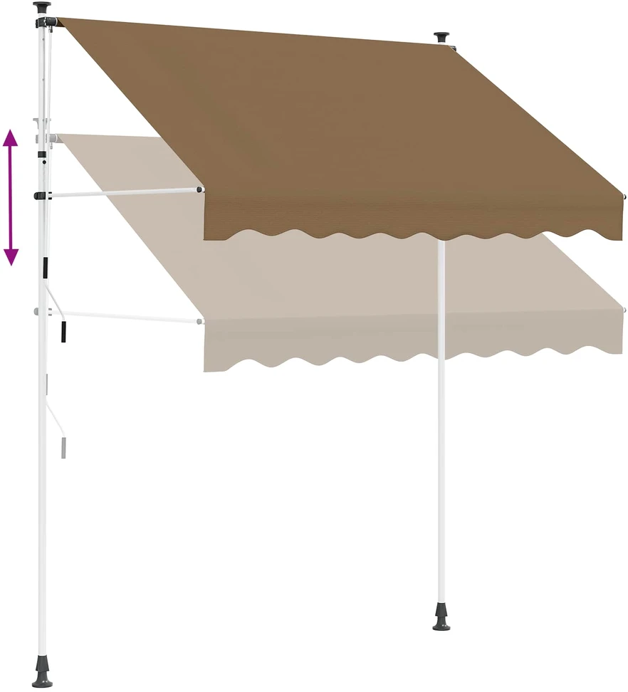 Rankinė sulankstoma markizė Smėlio 150 cm