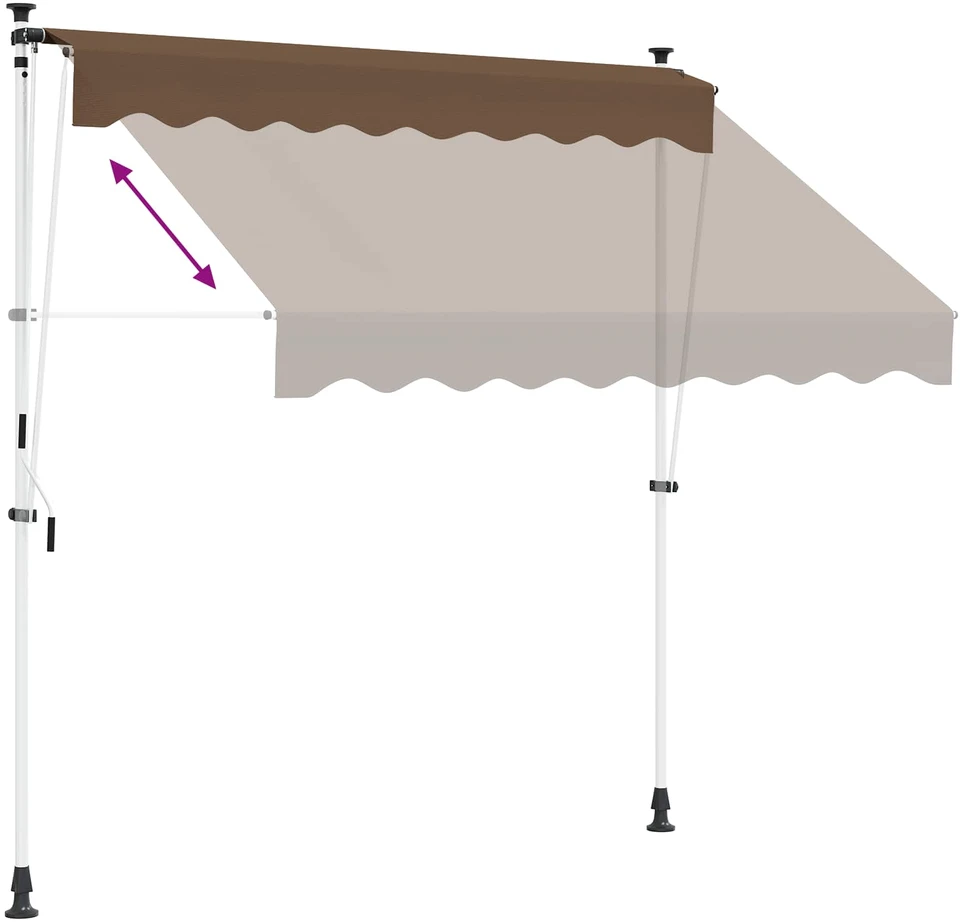 Rankinė sulankstoma markizė Taupe 100 cm