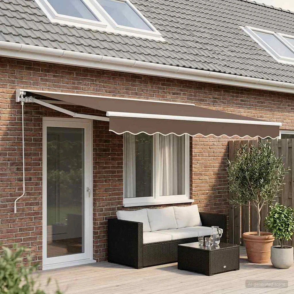 Rankinė sulankstoma markizė Taupe 4,5 × 3 m