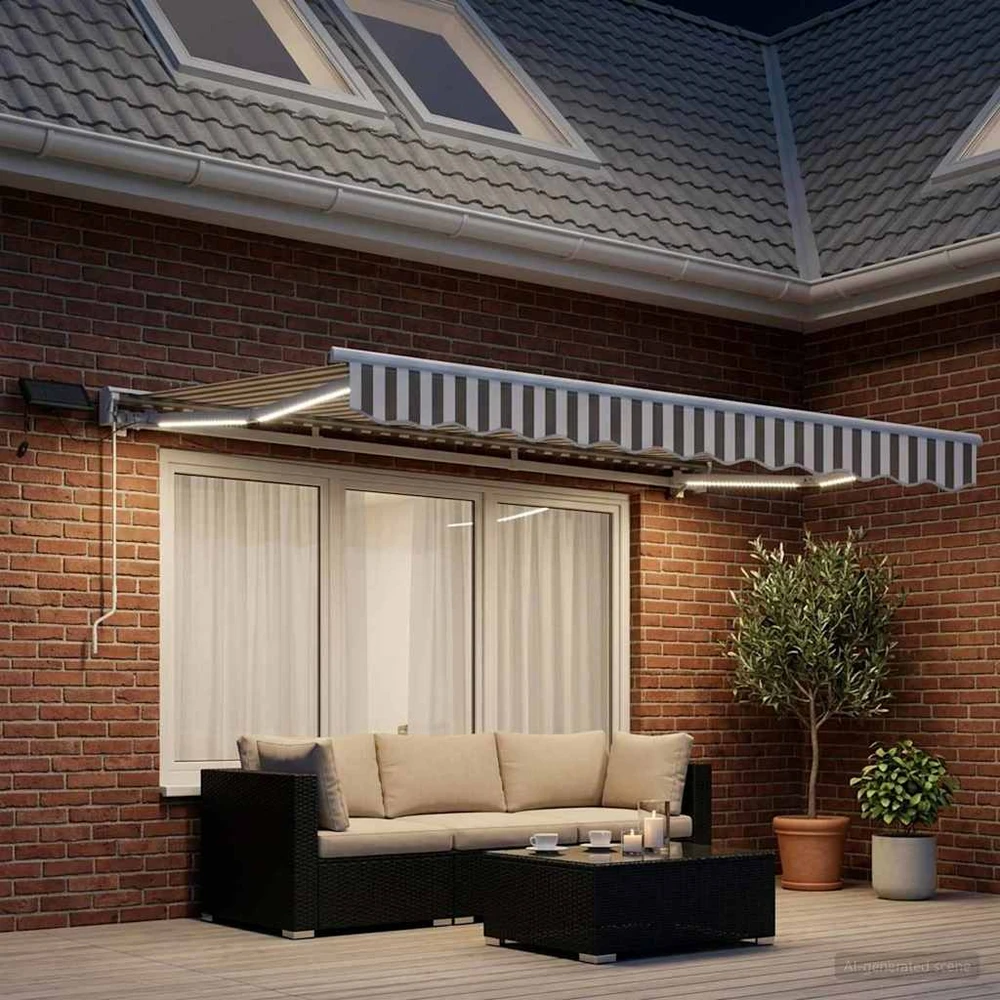 Rankinis markizės rėmas su LED 3 x 2,5 m