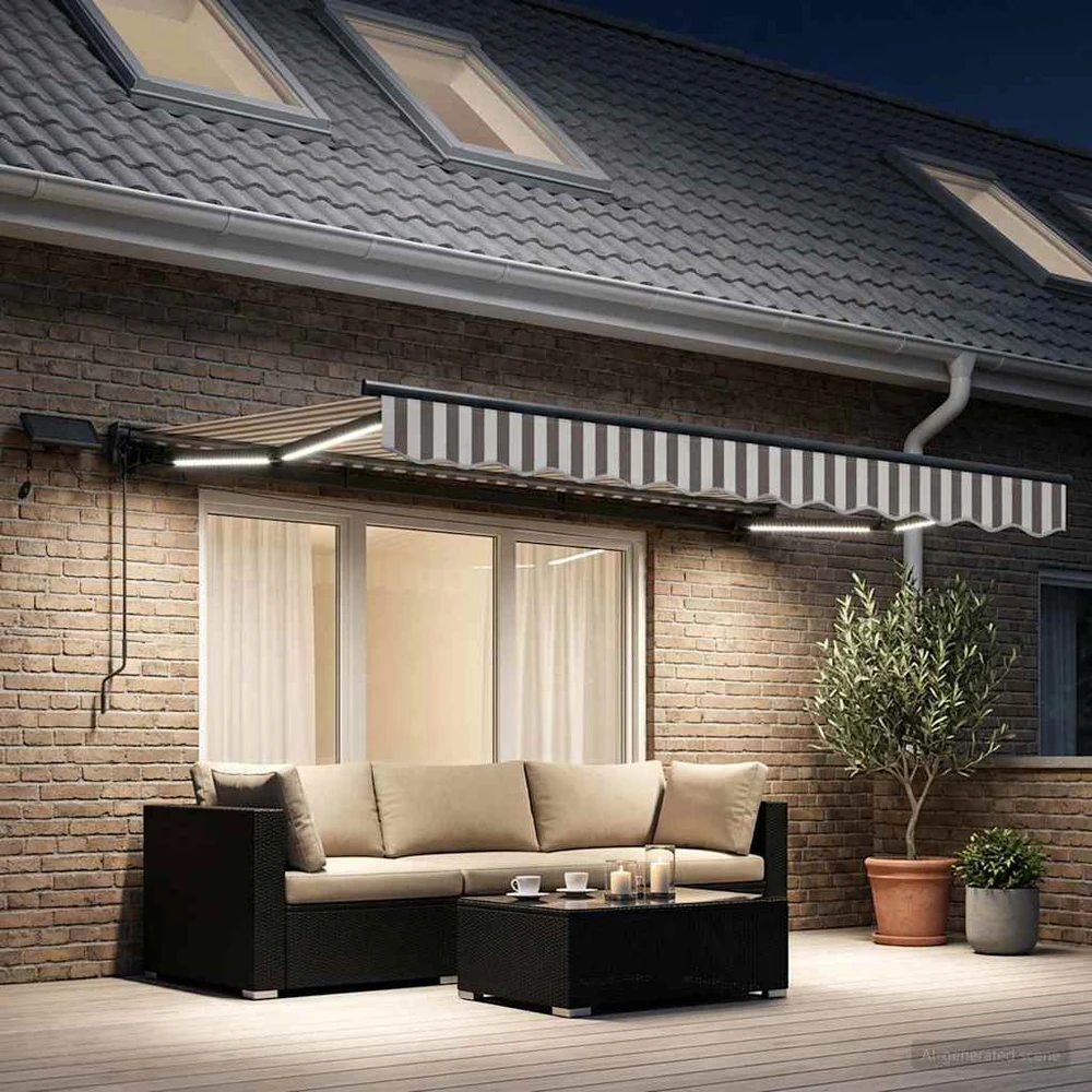 Rankinis markizės rėmas su LED 3,5 x 2 m