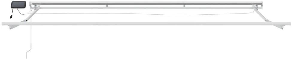 Rankinis markizės rėmas su LED Oranžinė ir pilka 4 × 3,5 m
