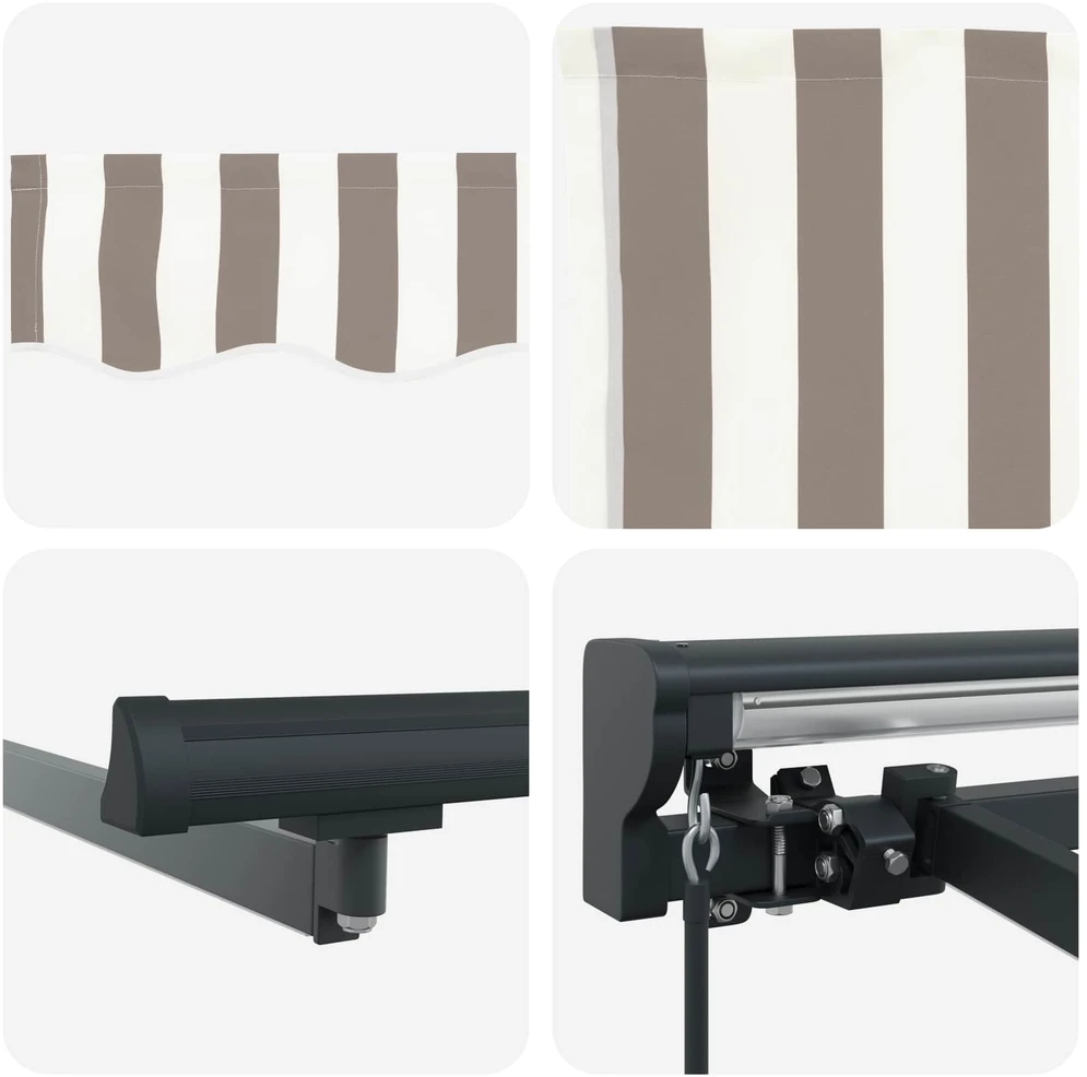 Rankinis markizės rėmas su LED 4,5 × 3,5 m