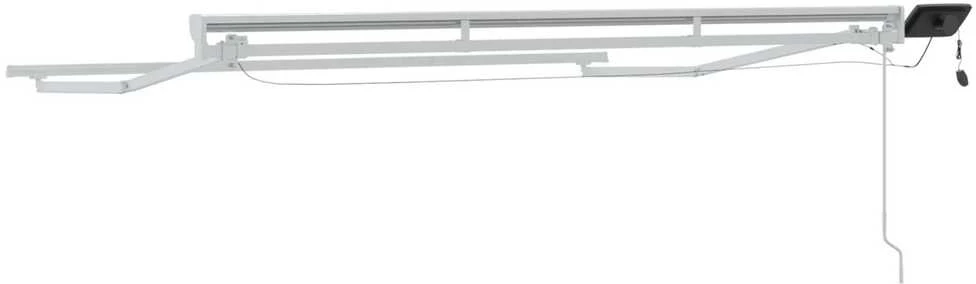 Rankinis markizės rėmas su LED Baltas 3 x 2,5 m Aliuminis