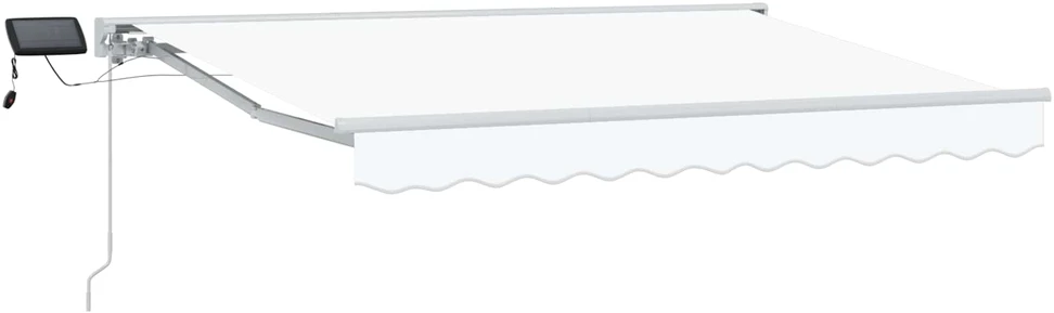 Rankinis markizės rėmas su LED Baltas 3,5 x 2,5 m