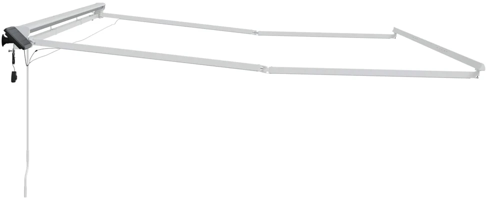 Manual Awning Frame with Solar LED 4 x 2 m Balta